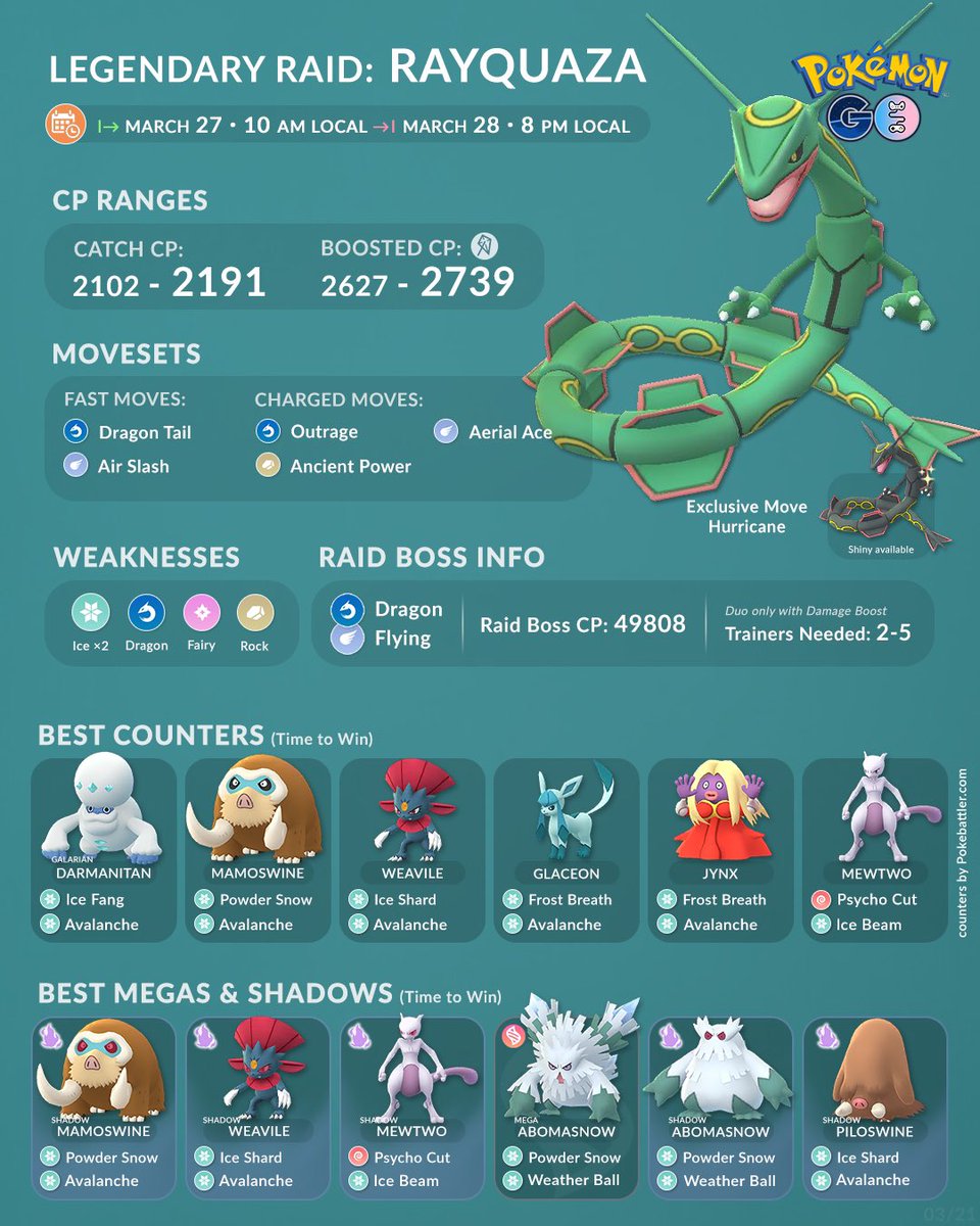 Rayquaza Raid Guide: How To Catch A Shiny Rayquaza In Pokémon GO