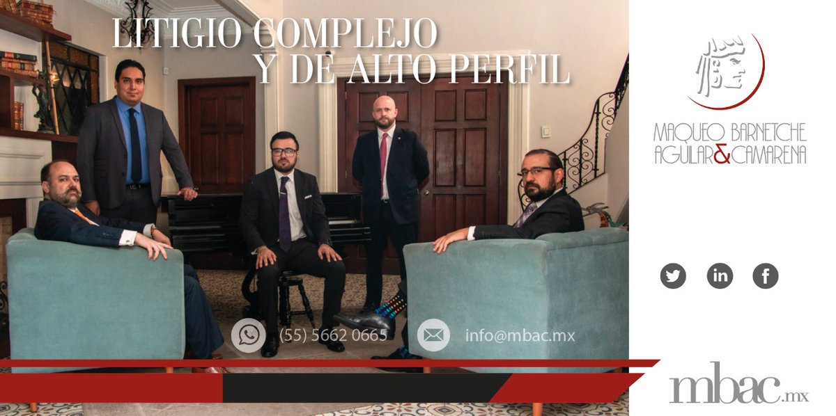 maqueoabogados's tweet photo. Somos el equipo que puede solucionar tus problemas legales.

⚖️ 🖋 🇲🇽

#mbac
#bufetedeabogados
(55) 5662 0665 
info@mbac.mx

#MaqueoBarnetcheAguilaryCamarena
#maqueoabogados
#mejoresabogados
#AbogadosMexico
#abogado
#abogadoslitigantes
#TopsMéxico
#LosMejoresAbogados https://t.co/i31RRqO6iu