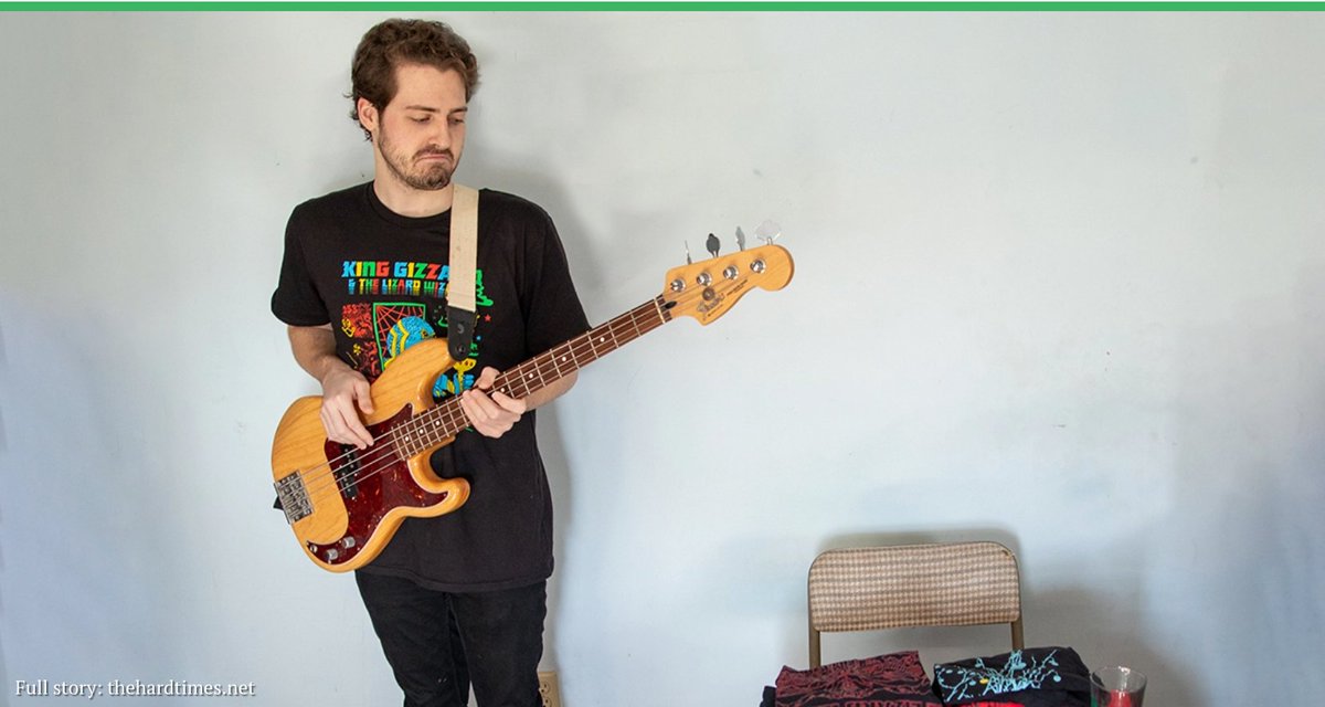 REALpunknews's tweet photo. Merch Guy Demoted to Bass Player https://t.co/bRFNdiiKEK https://t.co/hYWr3rK7dj