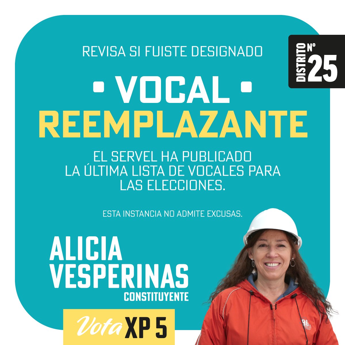 HOY 27 de marzo se publican nóminas de VOCALES REEMPLAZANTES. Revise sus datos electorales para conocer si ha sido seleccionado en consulta.servel.cl