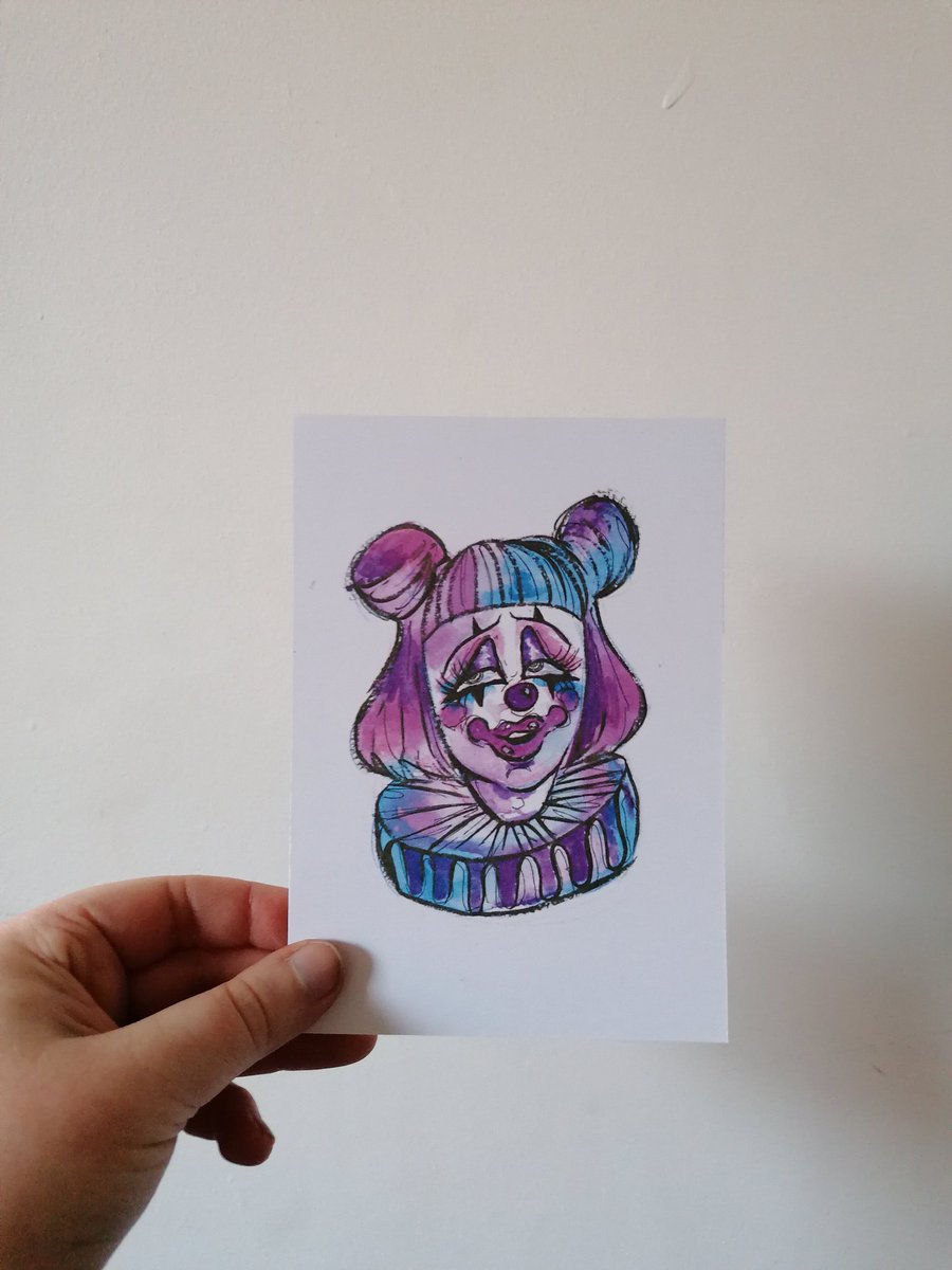 ayykaplan's tweet photo. A couple more #queer #clowns 

#bisexual #bi #trans #lgbtq #queerartist #queerclown #painting #illustration #watercolour #culturehustle #biflag #transflag https://t.co/b41fqfWyg5