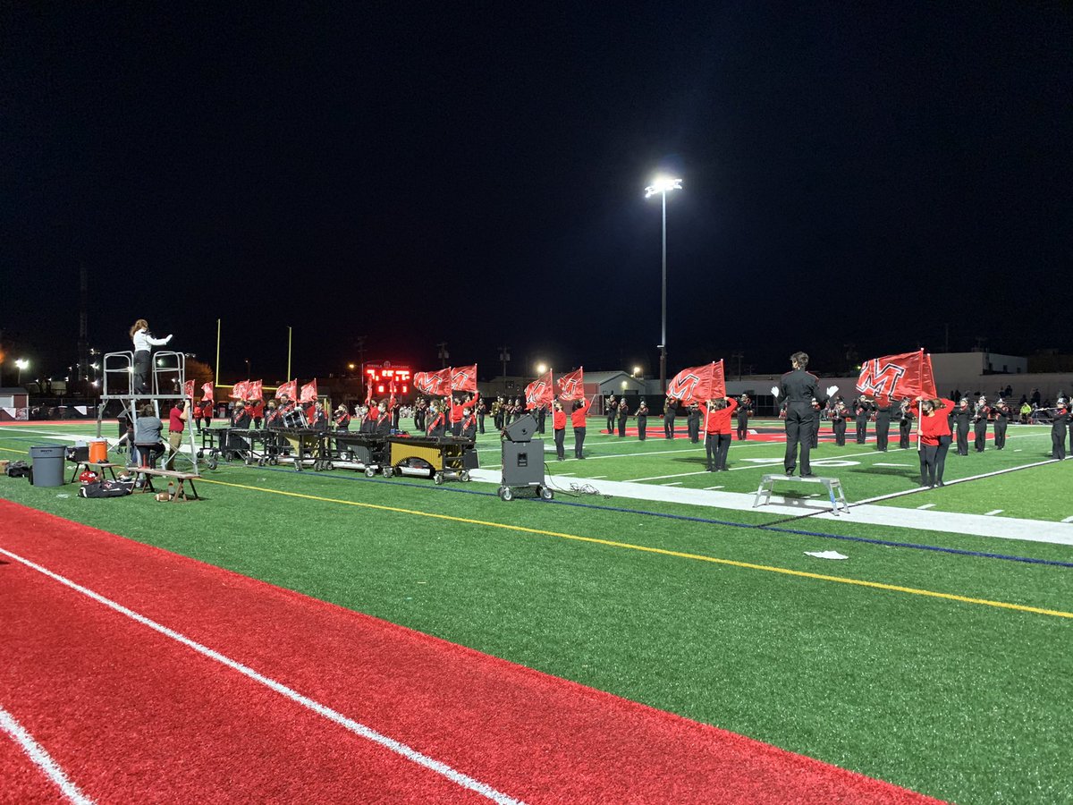 Beautiful Night for some football, cheerleading, and marching band.