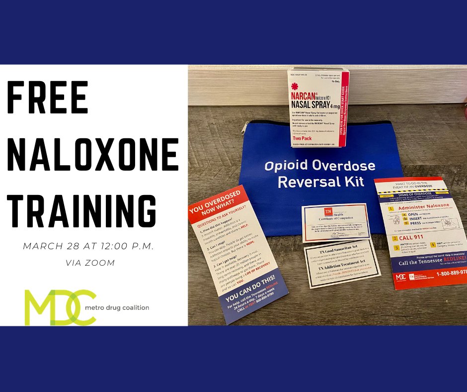 Are you in need of naloxone? Join us SUNDAY at noon for a virtual naloxone training on zoom.

For more information, visit: https://t.co/sPkWnzGzDL https://t.co/RIuMVNdHNb
