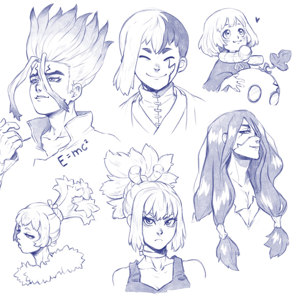 Gamusaur's tweet photo. I've been practicing faces with #DrSTONE characters :D Those are some of my favorites and it was so fun to do, while I'm still recovering after the last episode 😔♥️
Enjoy! ♥️✨ https://t.co/qjMKqBKlxg