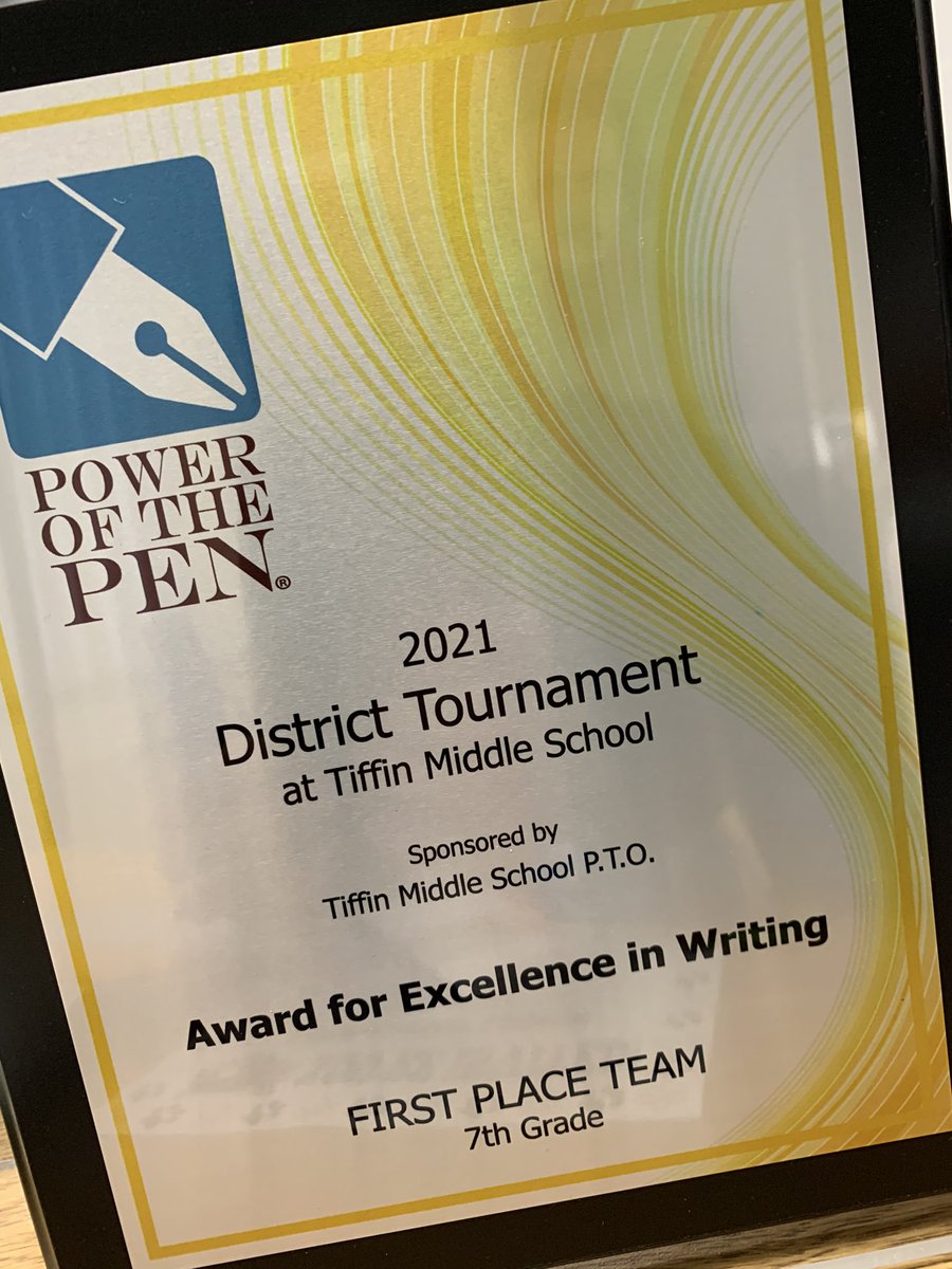 GiftedisGreat's tweet photo. Showing off the @TimberstoneJHS  @PowerOfThe_Pen District tournament awards! 

#WolvesCanWrite https://t.co/26A2bUEMr6