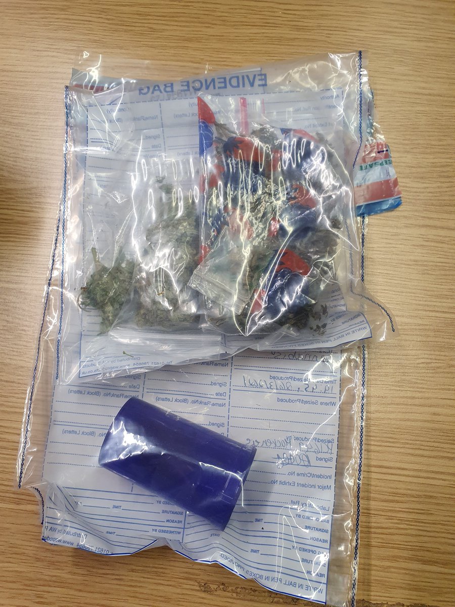 pc1649's tweet photo. Wow what a shift. Myself and @SPC_3995 have been very busy this evening. Responded to shoplifting incident in Towcester and ended doing stop searches and seizing drugs. Then on the way back to the station we attended a 2 vehicle RTC @SthNorthantsNPT https://t.co/EB9qQUvl6G