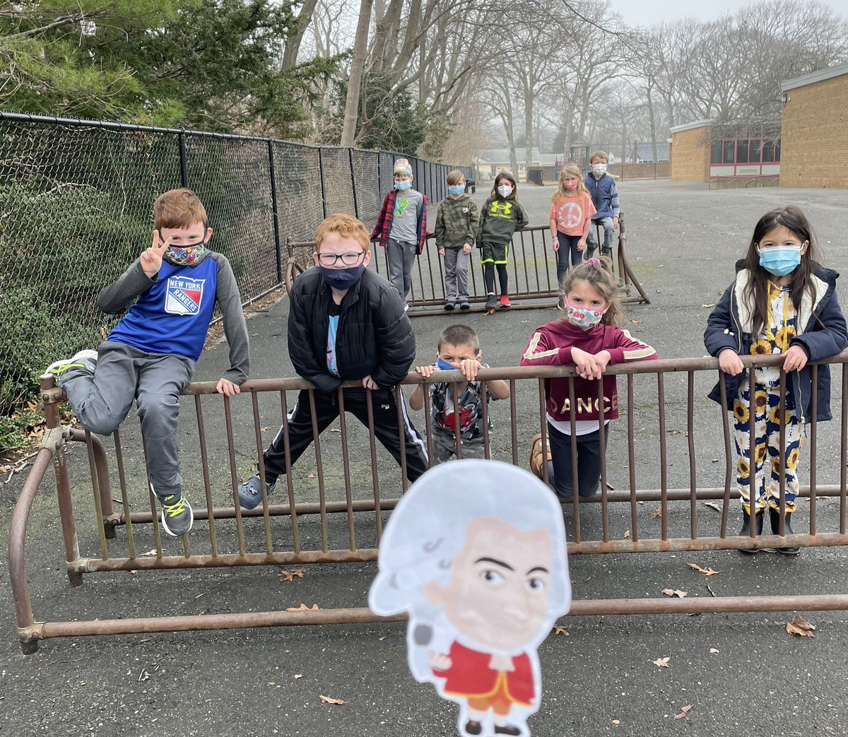 Mrs. Baryk’s class takes Mozart on a walk in the fog <a href="/FlatMozart/">Flat Mozart - Sayville</a>