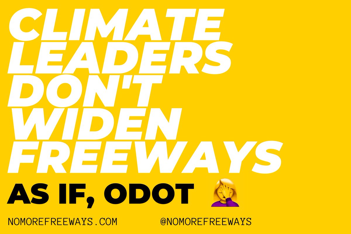 40% of Oregon's carbon emissions come from transportation.

Current and future generations are counting on our elected officials to hold @OregonDOT accountable and stop their freeway expansions.

Join us Friday, April 9, in person or virtually:
nomorefreewayspdx.com/tubmanrally