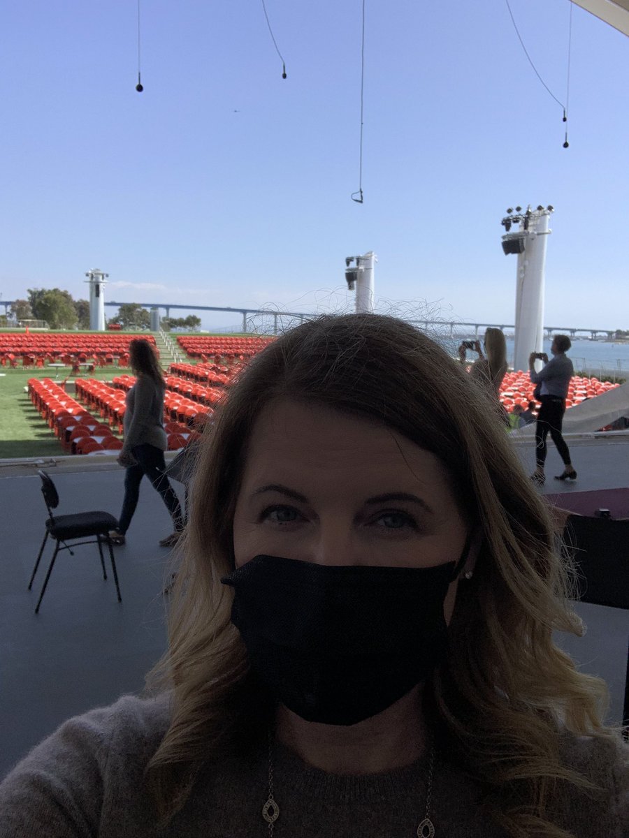 BessWakeman's tweet photo. Was lucky to get a sneak peak of the newest gem to grace San Diego’s (and CA!) shoreline today. TY @sdpartnership Can hardly wait for The Shell to open this summer. With the view the performers have, makes me wish I kept up with my childhood piano lessons! #sandiegosymph https://t.co/qK5zuNOWUm