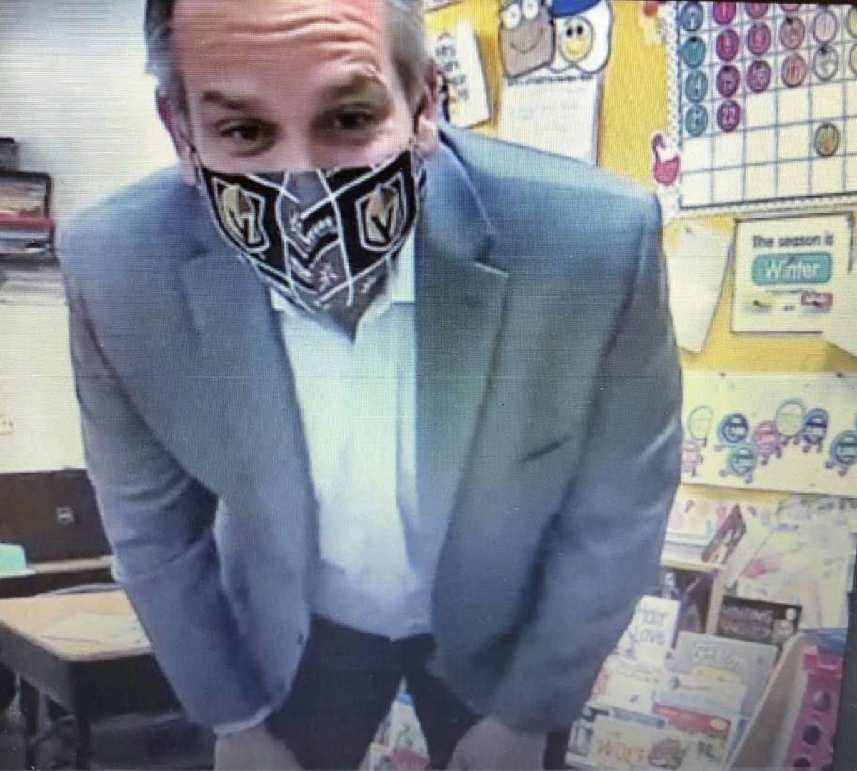 Hey! Anyone recognize this guy??? He was dropping in on meetings today at Frias! #whoisthisguy #GoKnights #videobomb #ccsd @SuptJaraCCSD <a href="/ClarkCountySch/">CCSD</a> <a href="/anderjnccsd/">Jeannine Anderson</a>