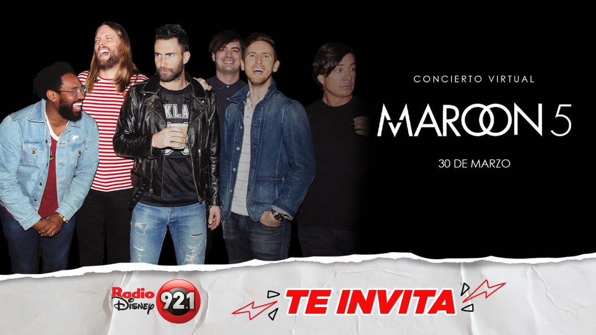 RadioDisneyMX's tweet photo. ¿Te encanta @maroon5? ¡Este tweet te interesa! 😏

Escucha atentamente tu radio porque el lunes y martes podrás ganar tu acceso para el concierto virtual de #Maroon5 

Da RT si estás más que listo para participar con #RadioDisney921 📻✨ https://t.co/9QohAXnhaV