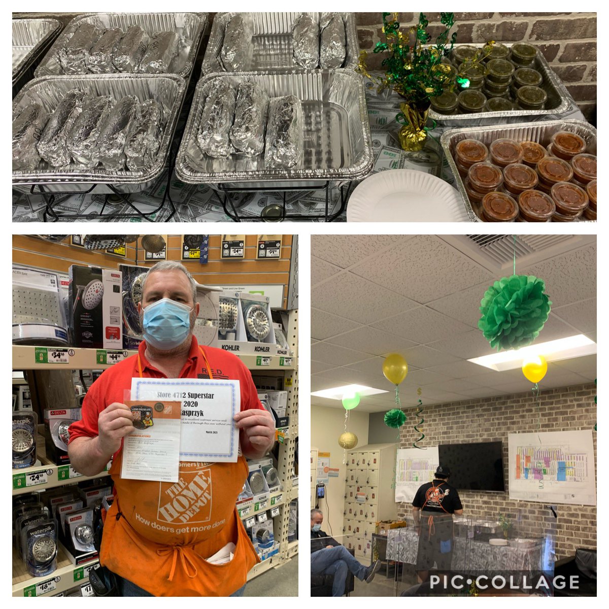 Burritos for the team today and a Superstar award for Bill!  That man helps in any department!  Great job Bill!