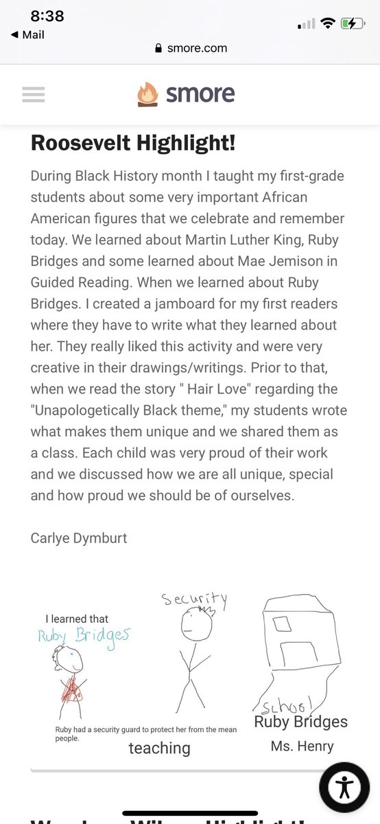 My student made the NBPS newsletter!