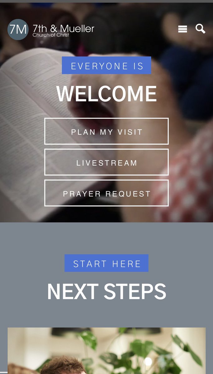 7MChurch's tweet photo. Our new and improved https://t.co/GYDV8NeU0K launched this week! Go check us out! https://t.co/0IroER1Cu5
