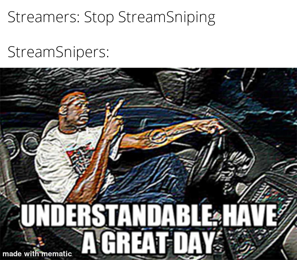 tjpr_34's tweet image. What Epic thinks when a streamer says stop Stream Sniping to his viewers