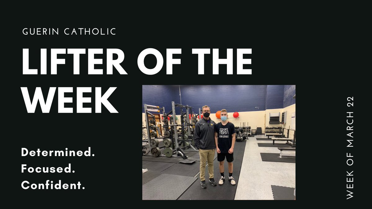 Another week, another <a href="/GoldenEagleClub/">Guerin Catholic Golden Eagle Club</a> Lifter of the Week. Harrison has been outstanding and setting the tone with his group! <a href="/GCHS_Athletics/">Guerin Catholic Athletics</a>