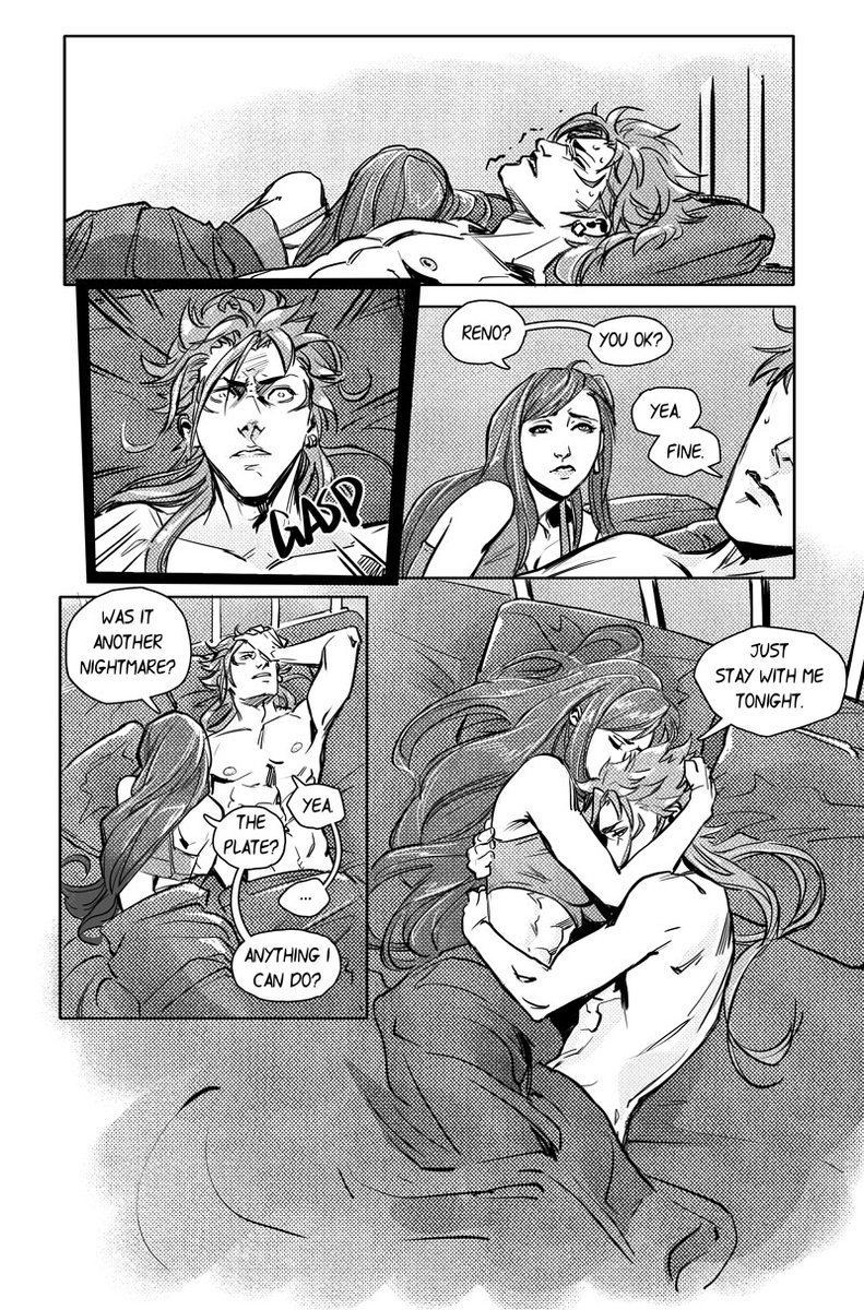 Day 6 #SeventhHeaven2021
"Stay with me tonight"
#ReTi
Apparently these prompts have me really feeling sad/traumatised Reno :')