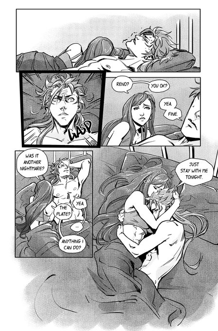 Day 6 #SeventhHeaven2021 
"Stay with me tonight"
#ReTi 

Apparently these prompts have me really feeling sad/traumatised Reno :') 