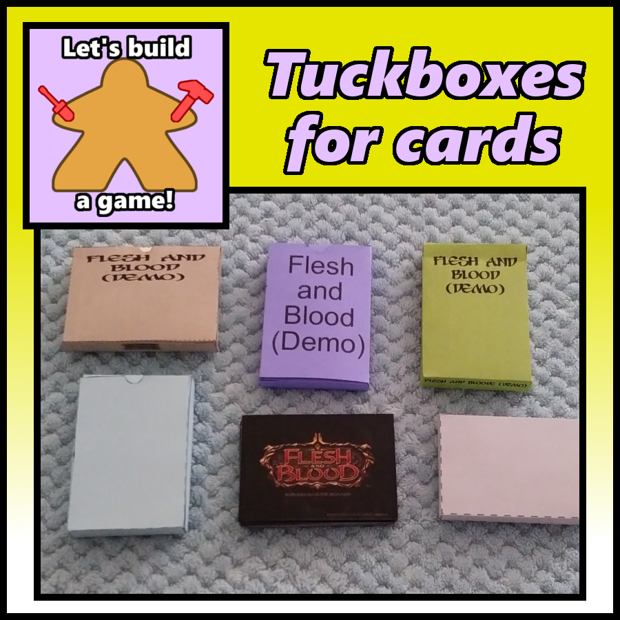 meeplewich's tweet photo. In this episode, Jason tries his hand at using #javascript #tuckbox generators from the internet, planning to make a #CardBox for the #FleshAndBloodTCG demo (and all those #DIY #cards he made!)
🃏
https://t.co/fBmNQrfujA
#LetsBuild #LetsBuildAGame https://t.co/7MrPOuld59