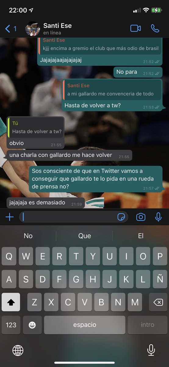 Gbarrezueta's tweet photo. Podemos hacer que esto llegue a Gallardo? La vuelta del mismísimo santi_ese depende de él nomás. https://t.co/meJCp92QSp