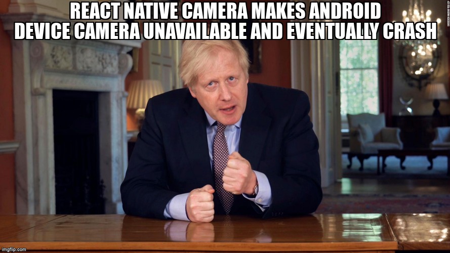 overflow_meme's tweet image. React Native Camera makes android device camera unavailable and eventually crash stackoverflow.com/questions/6377… #camera #reactnative #reactnativecamera #android #npm