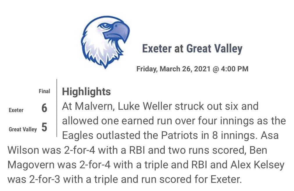 baseball_exeter's tweet photo. https://t.co/dowSqTgHmw