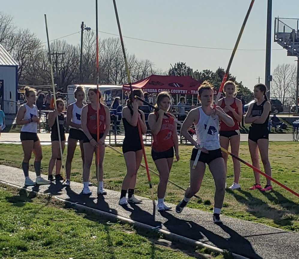 marshfieldmyers's tweet photo. Varsity PV results: 
3rd Wolff 11'6
1st Greenfield 12'6 PR
4th James 8'
3rd Stephens 8'6
1st Hayes 9'0

First Varsity meet in about 600 days.
1st and 3rd in both boys and girls shows where we are at. A few of you were disappointed and that shows what we are capable of. https://t.co/VX2ENzy01v