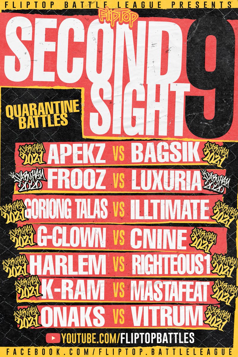 FlipTop_Battles's tweet photo. FlipTop game?!?
#SecondSight9 #FlipTop
#Isabuhay2020 #Isabuhay2021 https://t.co/h8RLzVYQDB