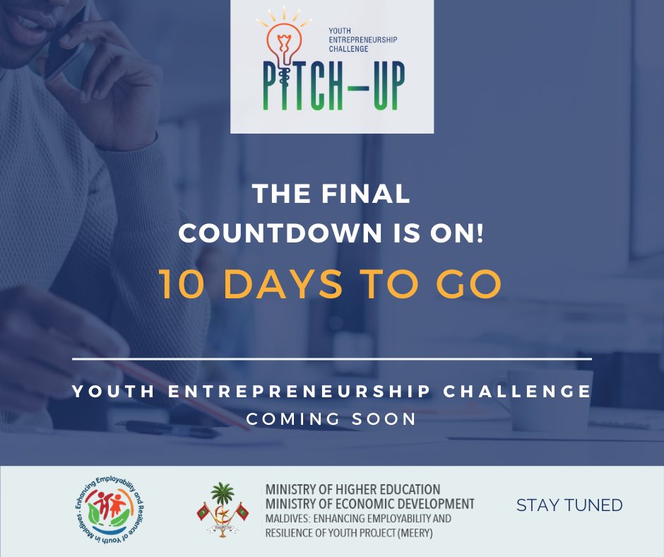 MEERYProject's tweet photo. The Final Countdown Is On!
10 days for the Business Pitch Competition
#pitchup #youthentrepreneurshipchallenge
#comingsoon
#beyourownboss #businesspitchcompetition
#meeryproject #buildingresilience #staytuned https://t.co/sWMRqbfHH8