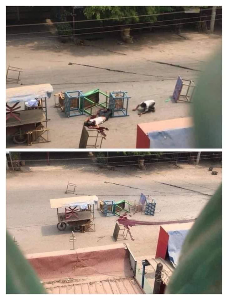 In Mandalay, Junta is shooting everyone they see. This scene where a normal civillian bringing his friend's dead body back home breaks our hearts.
ANTIFASCIST REVOLUTION
#AntiFascistRevolution2021
#Mar27Coup
#WhatsHappeningInMyanmar