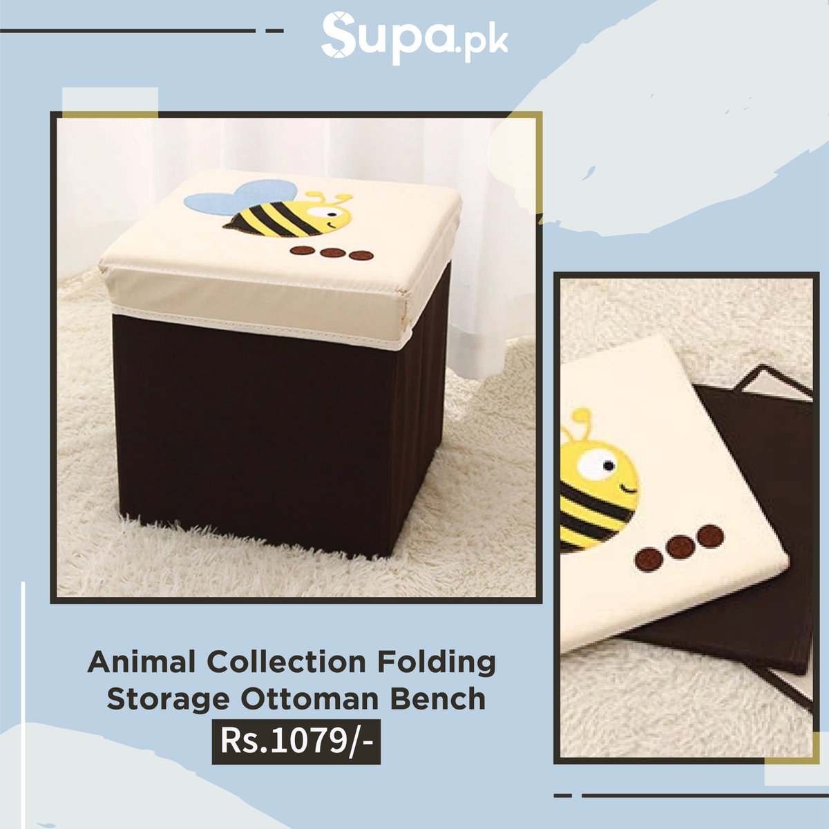 'This Folding Storage Ottoman Bench Is Sturdy, And Functions As A Seat With Storage.'

Order Now: bit.ly/3rsjZbh

#onlineshop #superiorshopping #onlineshopping #supa #supapk #poufottoman #pouf #homedecor #footstool #poufs #pouffe #leather #ottomanpouf #handmade