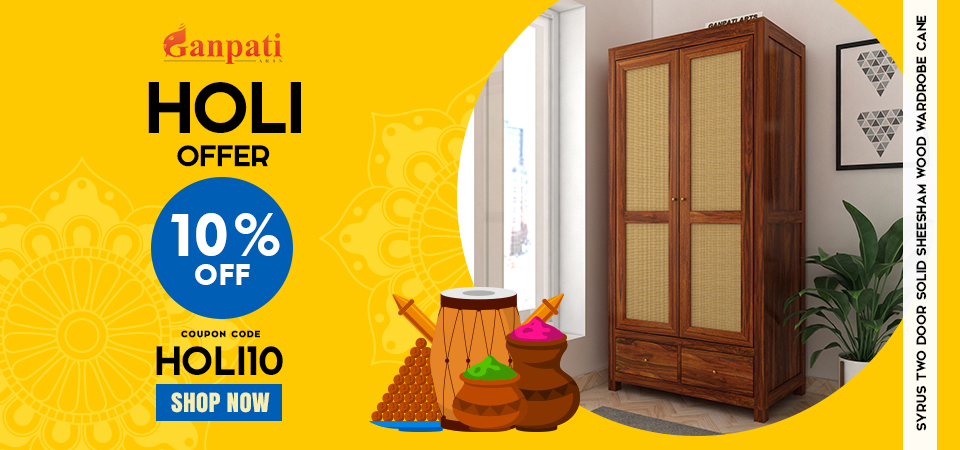 GanpatiArts offers Syrus Two Door Solid Sheesham Wood Wardrobe Cane at heavy discount prices. bit.ly/3stKtdY
Holi Offer - 10% Extra off
Coupon Code: HOLI10
 
#Wood #Furniture #Sheesham #WoodFurniture #Solid #Sheesham #Wood #Wardrobe #Cane #WoodWardrobe #WoodWardrobeCane