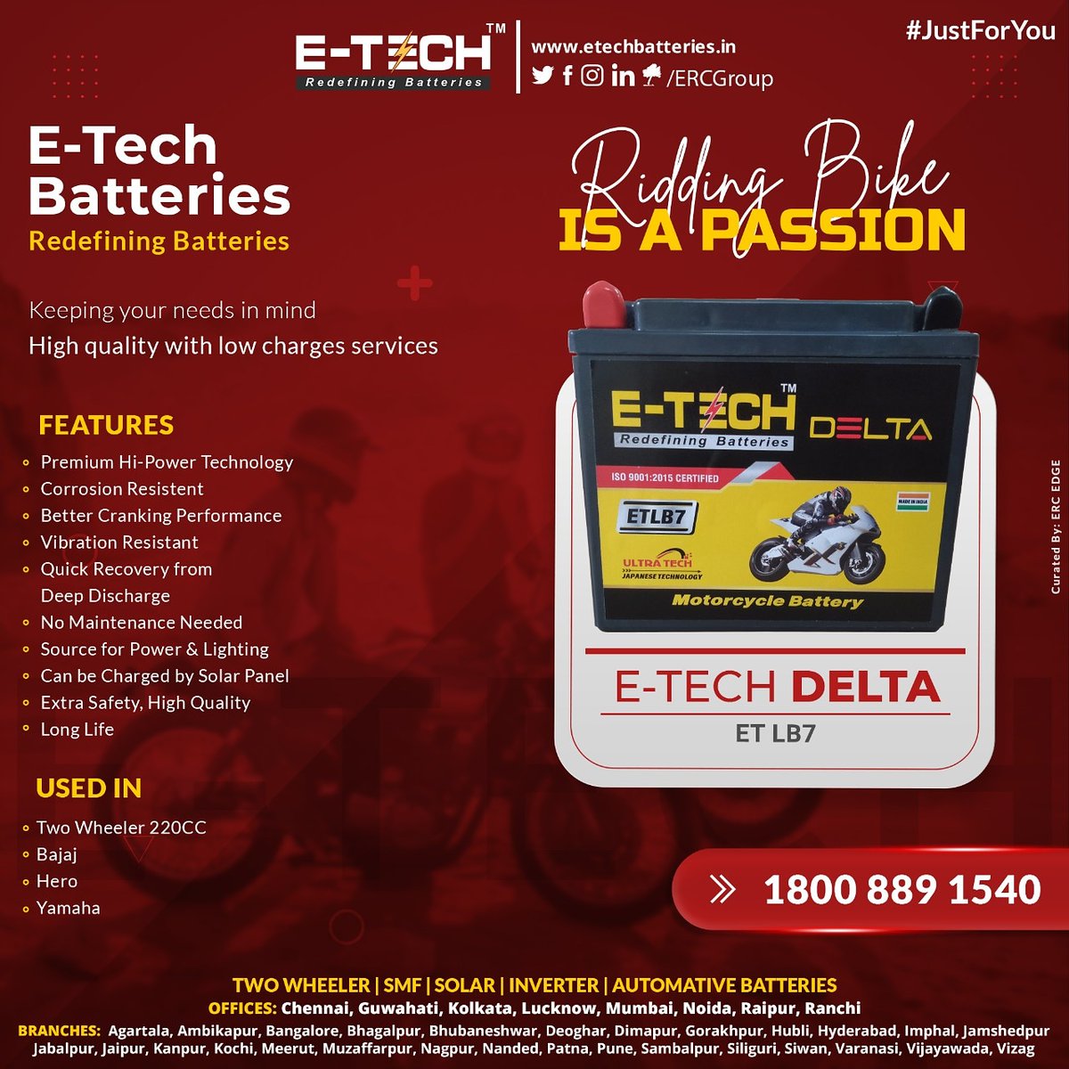 EdgeErc's tweet photo. E-TECH DELTA 7LB

E-TECH batteries in your services.
Get E-TECH Battery for all your requirements.....

Visit our website at
https://t.co/QZVzsWPJLA

Contact us at
1800 889 1540
.
.
#ercgroup #ErcGroup #ercbatteries #ercgiswithyou #ercetech #ercgforyourneed https://t.co/maGT8RSfC8