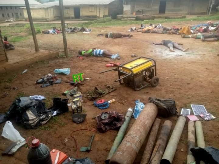 beri_fonteh's tweet photo. LRC not ashamed to kill innocent civilians after capture and present false evidences to justify pogrom and the world is watching in silence #StopGenocideinAmbazonia #UNSCFFMission #EndAnglophoneCrisis #StopkillingInnocentChildren #AMBAZONIAshallBeFree https://t.co/RJ9tV5DN42