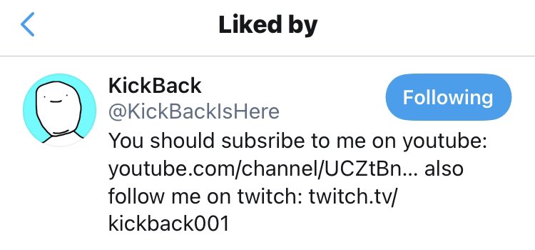 FanpageKickback's tweet photo. OMG guys the real kickback liked my post https://t.co/vNGtHHNJN9