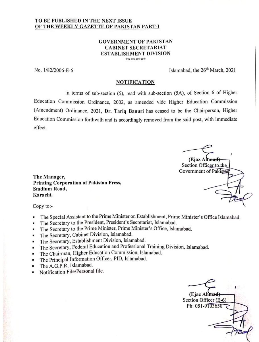 usapzai's tweet photo. I protest the removal of Dr. Tariq Banuri from the position of Chairman HEC Pakistan.

Reinstate him, please. 

@hecpkofficial @GovtofPakistan #Pakistan #HEC @ImranKhanPTI https://t.co/Cxe9ZKOSlY