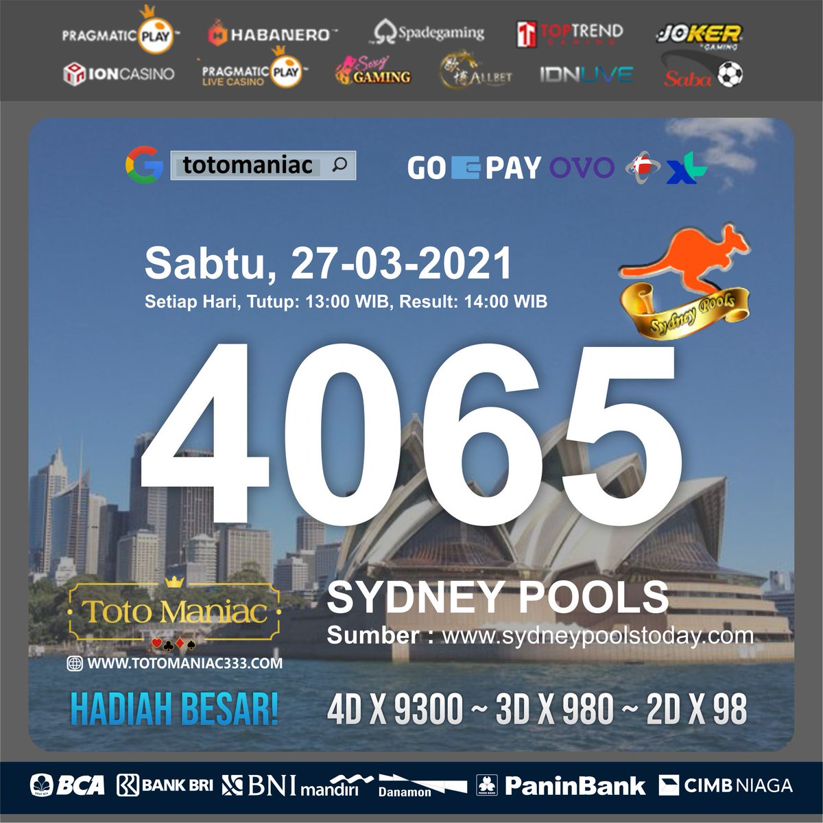 totomaniac303's tweet photo. 4065 Sah Sydney pools hari ini sabtu, 27 Maret 2021
#totomaniac #datasyd #datatogel #keluarantogel #datasydney #togelsydney https://t.co/MwqMxMvplm