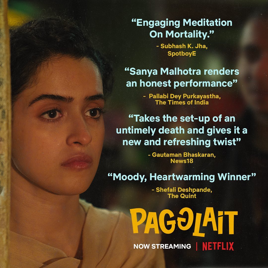 sanyamalhotra07's tweet photo. Bahot bahot shukriya 🙏🏽♥️🥰#PagglaitOnNetflix

@umeshbist | @ranaashutosh10 | @ektarkapoor | @guneetm | @aachinjain | @RuchikaaKapoor | @sikhyaent | @balajimotionpic | @rajeshtailang | @SayaniGupta | #ArijitSingh | @NeeleshMisra | @raftaarmusic | @OriyonmusicbyAS https://t.co/zfTFGzuA0v