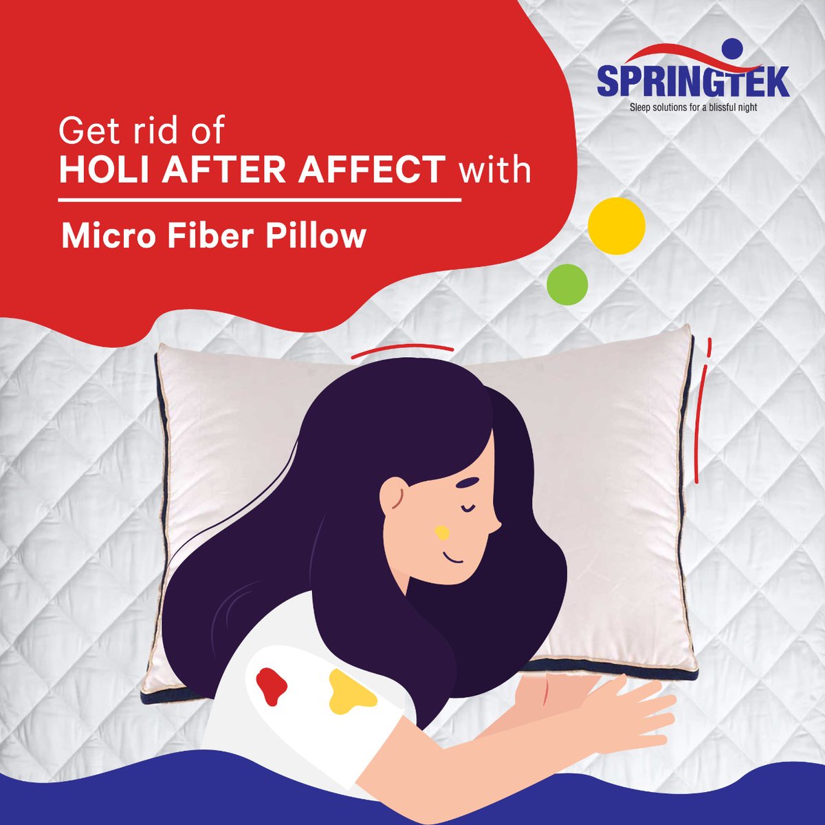 SpringtekM's tweet photo. Enjoy the festival of colors to the fullest and get over Holi Hangover with Euro Top Memory Foam Pocket Spring Mattress. A good sleep is all you need to get over the tiredness and to revive yourself.
#springtek #holi #holifestival #mattress #bedroomdecor #beddingaccessories https://t.co/C00r7EnWkt