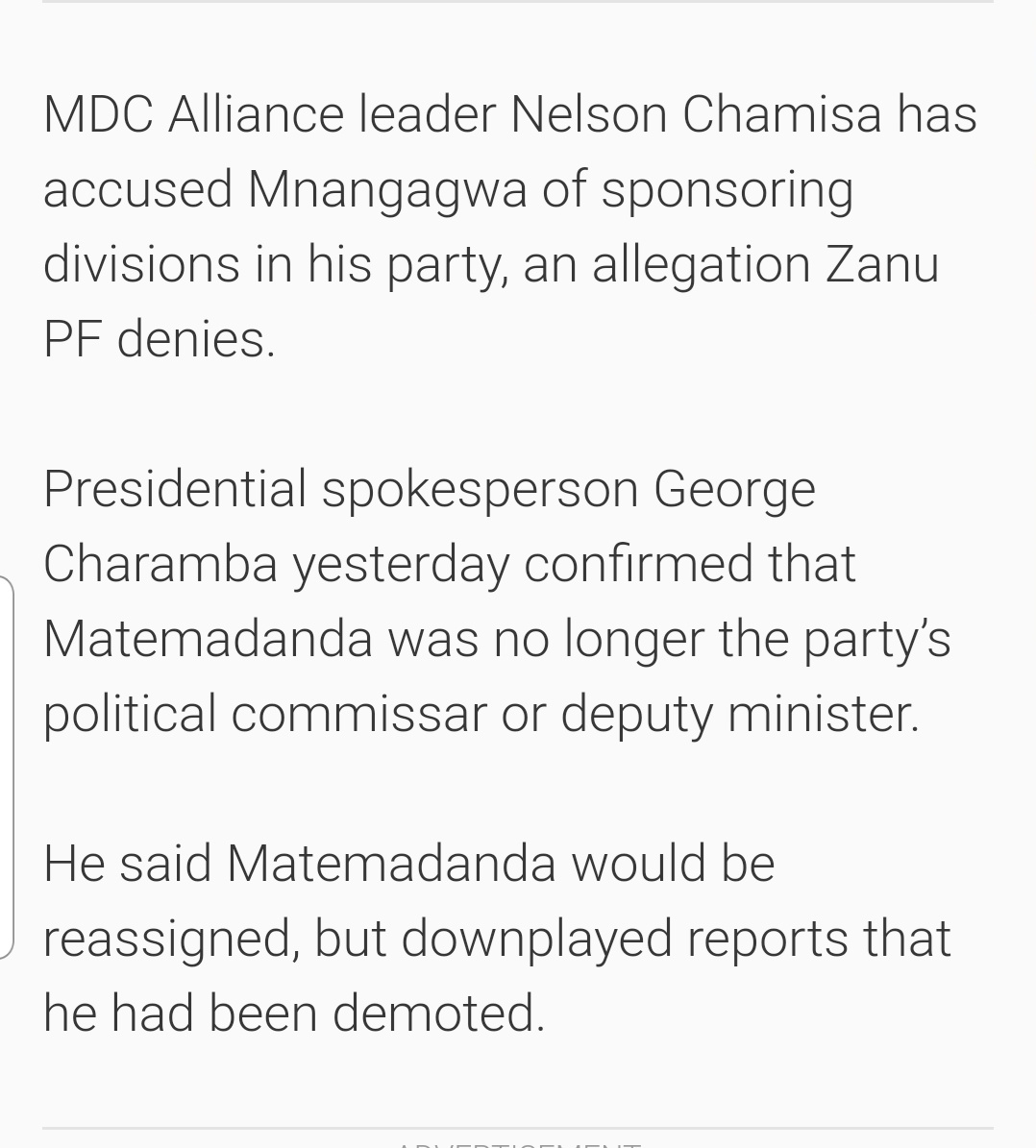 ProfJNMoyo's tweet photo. MNANGAGWA FIRES "INCOMPETENT" MATEMADANDA 
@NewsDayZimbabwe 27/3/21

@HeraldZimbabwe
&amp; @ZBCNewsonline, FYI: see what others are reporting. Meanwhile, it's notable that Mnangagwa is appointing "incompetent" Matemadanda as a diplomat to represent Zimbabwe!

https://t.co/2eWFFGSiYp https://t.co/DZvKUNAuAY