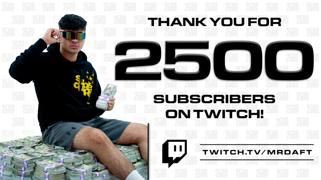 beyond blessed! 2,500 subscribers man! the growth is astronomical ✨