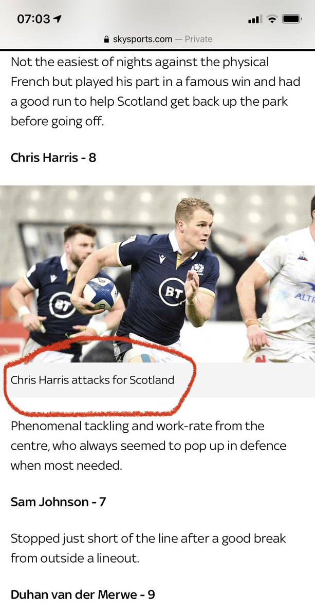 GilmourAJ's tweet photo. .@SkySportsRugby Chris Harris has beefed up! @Scotlandteam #Scotland #France 
https://t.co/NfDgkxbXKK https://t.co/kvz0mwVZOt