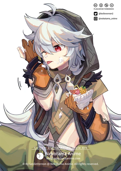 Thanks for commissioned me to draw Razor! He is so cute🐺
#GenshinImpact  #原神 
#commissionsopen 