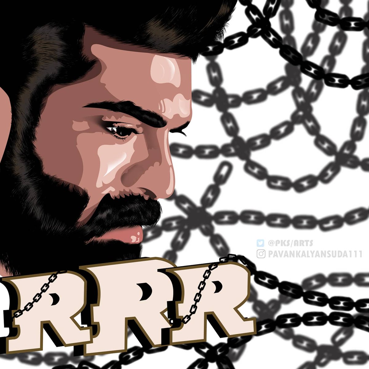 arts_pks's tweet photo. Design by @arts_pks 
#illustration #RRRMovie #RRRFestivalOnOct13th #RRR #RamCharan #RamCharanBdayFestBegins #RAMCHARANBdayMonth #RamCharanBirthday #RAMCHARANBdayEventOnMar26 #RamCharanTeja #RCBdaySplMotionPoster #RRROnlineCampaign #vectorart #CharanBabu #birthdaywishes #Trending https://t.co/z3cflwE1kn