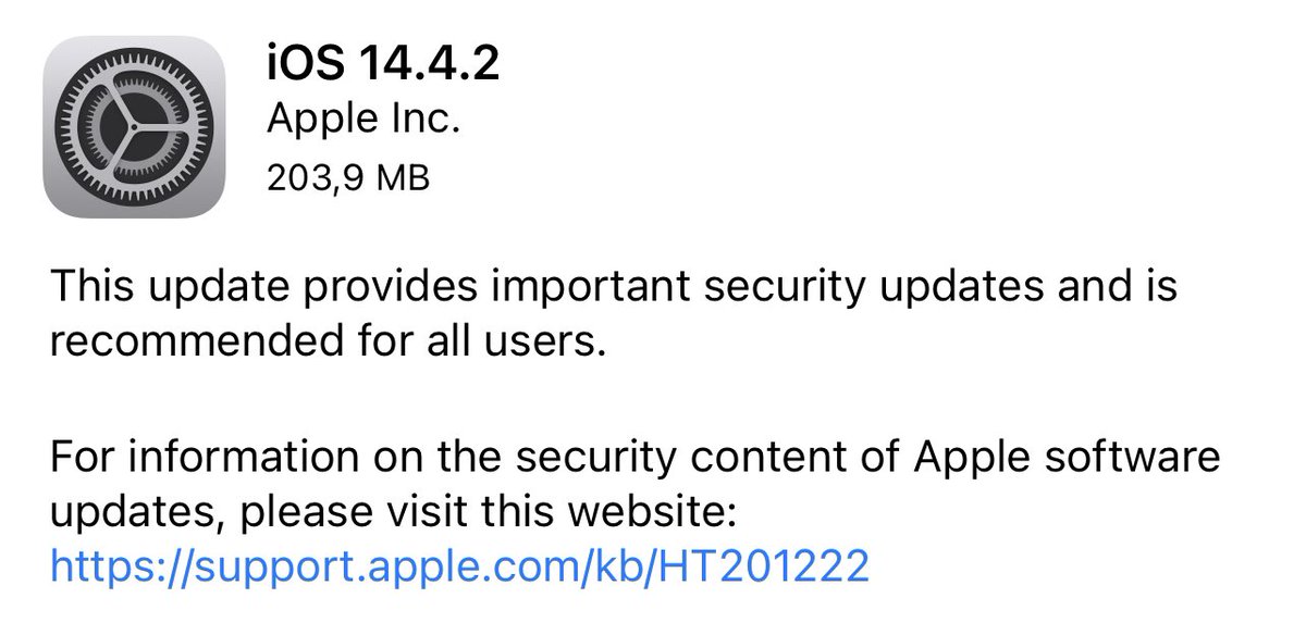 iPadSfera's tweet photo. ⚠️ iOS 14.4.2 para iPhone ya está disponible para su descarga 👉🏻 https://t.co/pOGWXSmZJ9 https://t.co/4e4UAO5VNc
