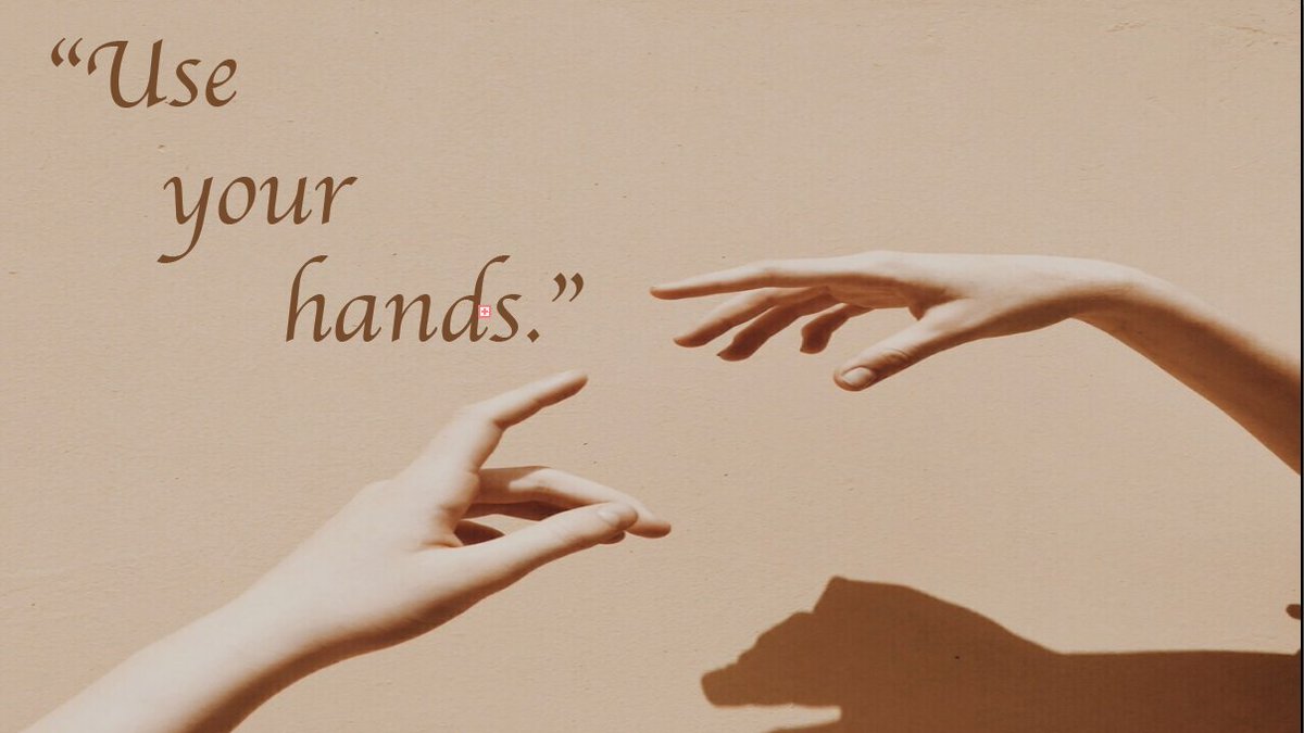 MacieStokuca's tweet photo. For #rsj108 I chose @austinkleon 's "use your hands" quote because I loved the unique and depth meaning that lies behind those simple three words. @DisruptiveDESGN https://t.co/Xydrd9Q1xb