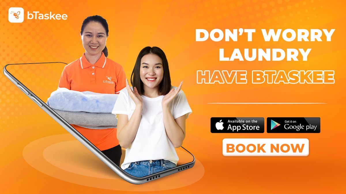 btaskee's tweet photo. Clothes are piled up but you don't have time to wash. Book a Laundry Service now for new clean clothes, with transparent fees

Book bTaskee now: https://t.co/3F5UzbZS4S

#btaskee https://t.co/uMXx9Eg0Br