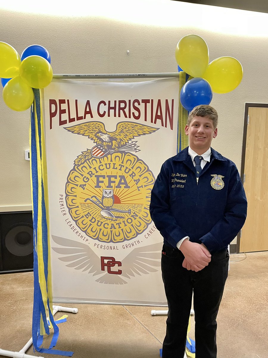 zdevries's tweet image. He is the new Pella Christian FFA Vice President! Could not be more proud of him. @iowaffa