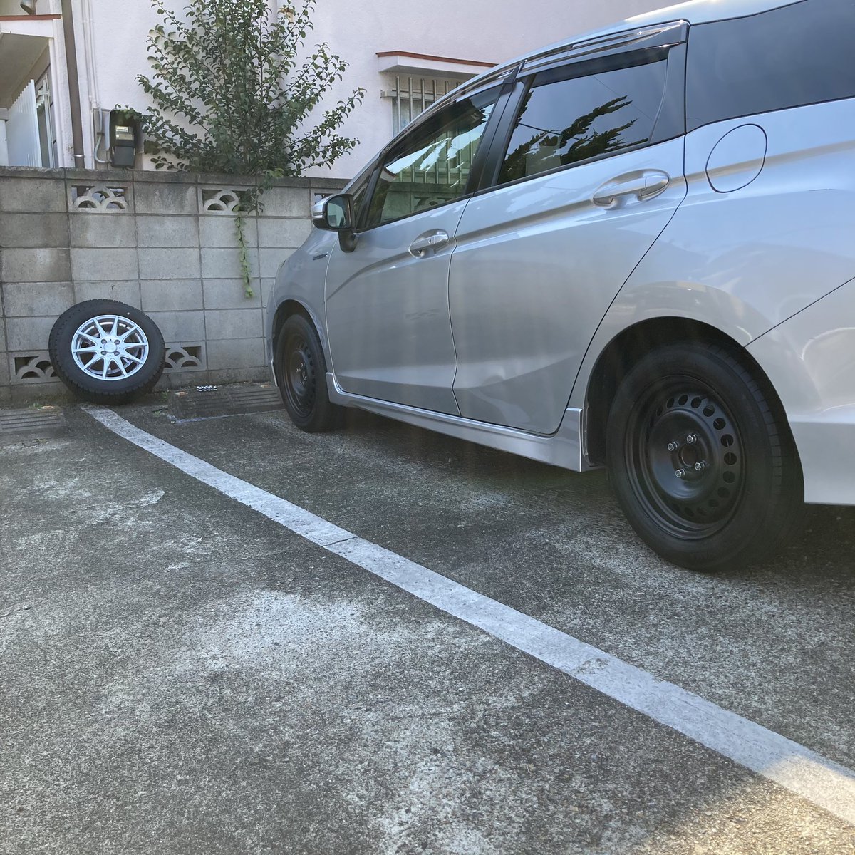 39Arigatou's tweet photo. 夏タイヤ仕様に変身だ👍✨
#ホンダシャトル 
#タイヤ交換 
#HondaShuttle 
#自力タイヤ交換 
溝があんまり残ってねえ💦
冬まで我慢する予定💦
冬タイヤ&amp;ホイール洗ってピカピカ
朝から頑張って疲れた💦👍✨ https://t.co/U50uNsOwBd