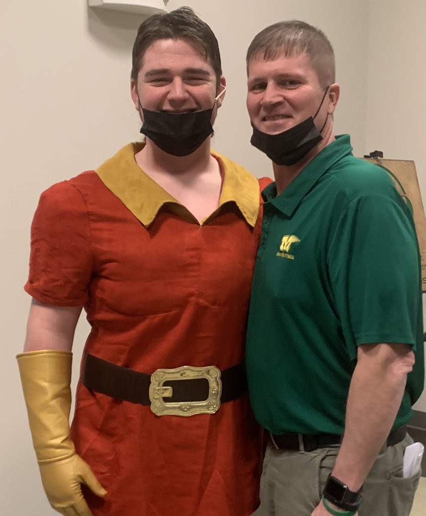 Beauty &amp; The Beast was AMAZING!  And this guy <a href="/KortWatkins/">Kort Watkins</a> Starter on Off &amp; Def Line, wrestler, baseball and the best dang Gastone around!  All these kids simply rock!  #MultiTalented #SpoofhoundPride